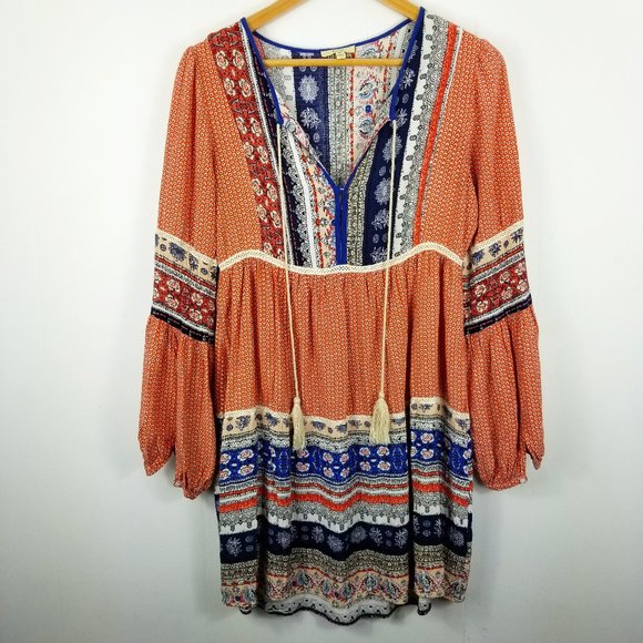 Kori Tops - Kori America Flowy Boho Tassel Top